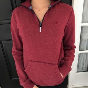 Maroon Quarter Zip Pullover